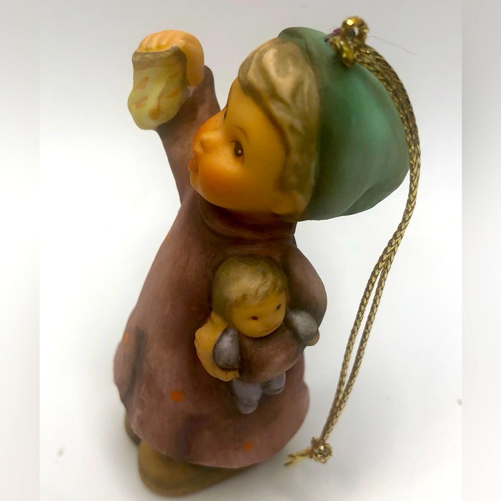 Goebel vintage girl with doll figurine ornament.